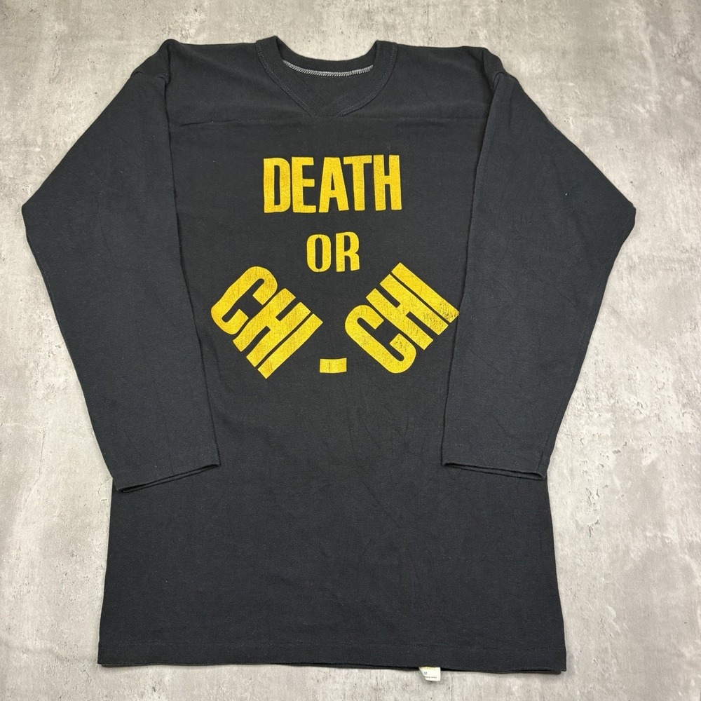 VTG 70s Russell Athletic Gold Tag "Death Or Chi-Chi" Fraternity Jersey Shirt M